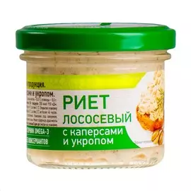 Риет (паштет) из лосося с каперсами и укропом, «Меридиан», 100 г, Россия