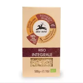 Рис Baldo коричневый нешлифованный БИО, Alce Nero, 500 г, Италия
