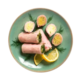 Рулетики из ветчины, фаршированные сыром с чесноком, «Уже Готово», 200 г