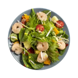 Салат-боул с тигровыми креветками и тропическими фруктами "Уже Готово" 190 г