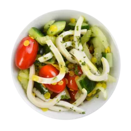 Салат «Капри» с кальмаром и овощами, «Считаем калории», 150 г, Россия