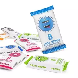 Салфетки влажные LOVULAR антибактериальные 8 шт Китай