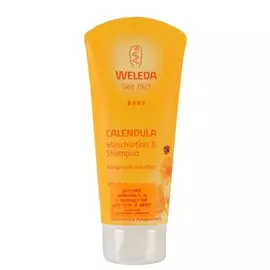 Шампунь-гель детский с календулой для волос и тела, Weleda, 200 мл, Германия