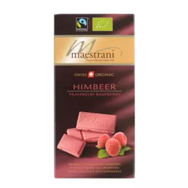 Шоколад белый с малиной, «Maestrani», 80 г