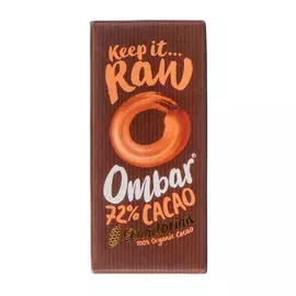Шоколад органический Ombar, горький 72% какао Keep it raw, 70 г Великобритания