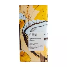 Шоколад Vivani Органик белый с йогуртом и кусочками манго, кокоса, 80 г Германия