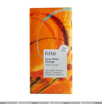 Шоколад Vivani Органик горький с апельсиновым маслом, 100 г Германия