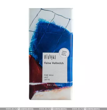 Шоколад Vivani Органик молочный, 100 г Германия