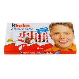 Шоколадные батончики Kinder, Ferrero, 100 г, Россия