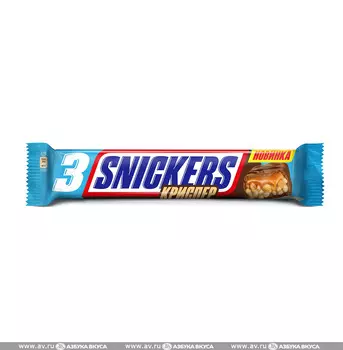 Шоколадный батончик Snickers Криспер ООО Марс 60г Россия