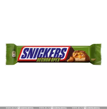 Шоколадный батончик Snickers с лесным орехом 70г