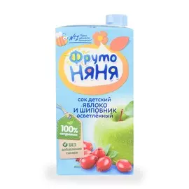 Сок ФрутоНяня яблоко, шиповник, 500 мл Россия