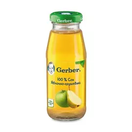 Сок Gerber яблоко, груша с 4 месяцев, 175г Польша