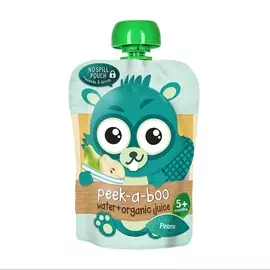 Сок из органических груш прямого отжима с очищенной водой, Peek-a-boo, 150 мл, Испания