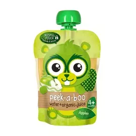 Сок из органических яблок прямого отжима с очищенной водой Peek-a-boo 150 мл, Испания