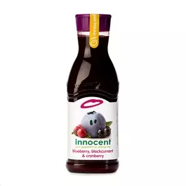 Сок из смеси фруктов и ягод innocent Яблоко, черника, черная смородина и клюква прямого отжима 0,9л Великобритания