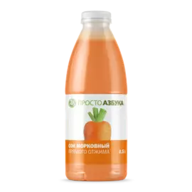 Сок прямого отжима морковный, «Просто Азбука», 0.5 л, Россия
