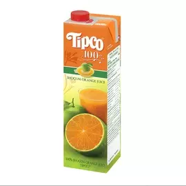 Сок TIPCO апельсиновый прямого отжима 1л Tetra Pack Таиланд