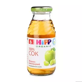 Сок «Яблоко, виноград» с 6 месяцев, Hipp, 200 г, Россия
