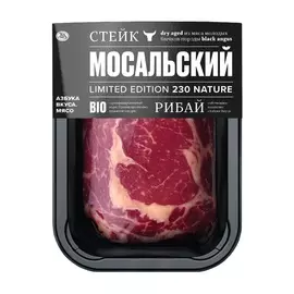 Стейк рибай из мяса молодых бычков сухого созревания, Мосальская ферма «Азбуки Вкуса», Калужская область