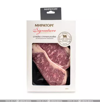 Стейк Стриплойн из мраморной говядины 640 г Россия