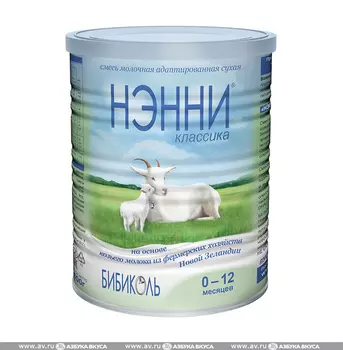 Сухая смесь «Классика» на основе козьего молока с рождения, «Нэнни», 400 г, Новая Зеландия