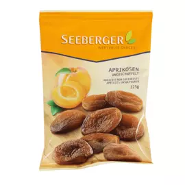 Сухофрукты абрикос сушеный несульфитированный, Seeberger, 125 г, Германия
