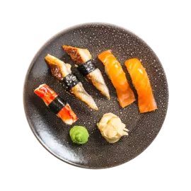 Суси-сет с крабом, копченым лососем и угрем, «Уже Готово», 5 шт., 195 г