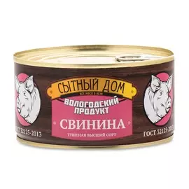 Свинина тушеная Сытный Дом ГОСТ в/с 325г жесть Россия