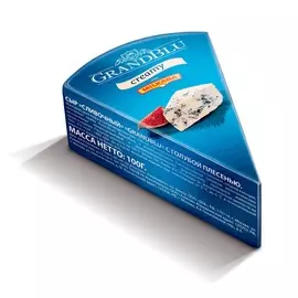 Сыр с голубой плесенью сливочный 56% GrandBlu 100 г, Россия, БЗМЖ