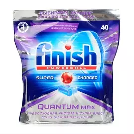 Таблетки для посудомоечной машины Powerball Quantum Max бесфосфатные, Finish, 40 шт., Польша