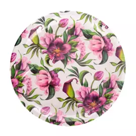 Тарелки одноразовые «Цветы», 24 см, 10 шт в упаковке