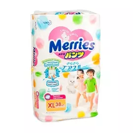 Трусики детские Walker Big (12–22 кг), Merries, 38 шт., Япония