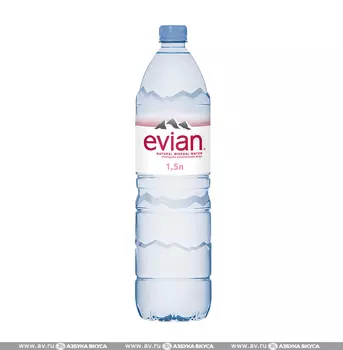 Вода минеральная Evian природная негазированная 1.5 л, Франция