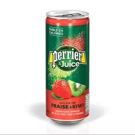 Вода минеральная газированная «Клубника-киви», Perrier, 0.25 л, ж/б, Франция