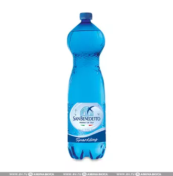 Вода минеральная газированная, пластиковая бутылка, San Benedetto, 1.5 л, Италия