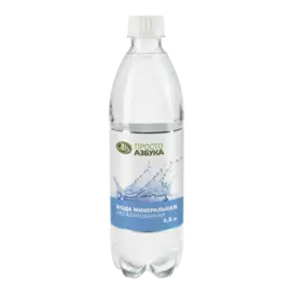 Вода минеральная природная питьевая столовая негазированная, «Просто Азбука», 0.5 л