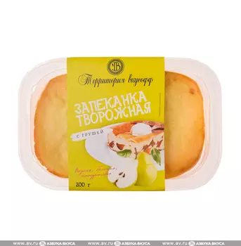 Запеканка Территория вкусофф творожная с грушей 200г Россия