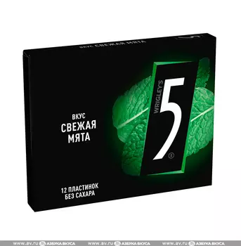 Жевательная резинка Wrigley's 5 Electro со вкусом мяты 31.2 Россия