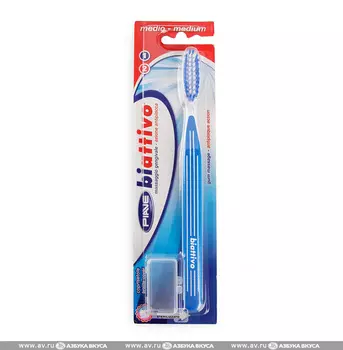Зубная щетка Президент "Биактив" средней жесткости (в блистере)