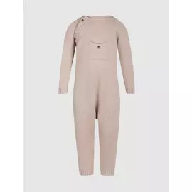 Комбинезон с боковой застежкой бежевого цвета
