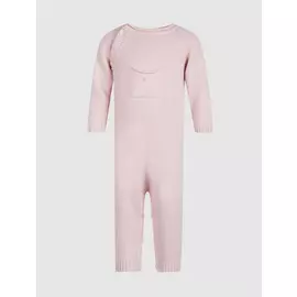 Комбинезон с боковой застежкой нежно-розового цвета