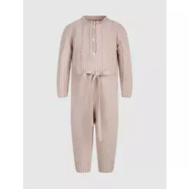 Комбинезон с косами бежевого цвета