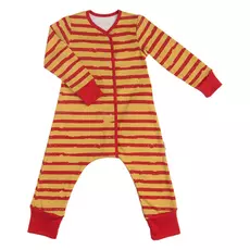Комбинезон-пижама на кнопках «Бордовая полоска»