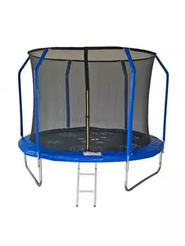 Батут 10FT 3.05м SportElite GAME фиберглас с принтом, защитной сеткой внутрь, с лестницей FR-50-10FT