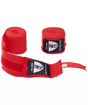 Бинт боксерский Green Hill BP-6232d, 4,5м, эластик, красный