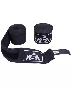 Бинт боксерский KSA Stalker Black, хлопок, 3.5 м