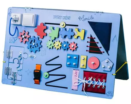 Бизиборд Blue доска развивающая,60x40