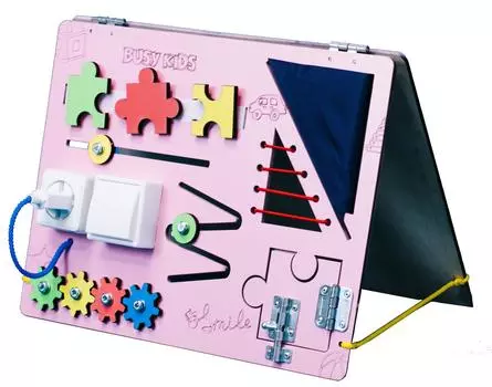 Бизиборд Pink доска развивающая,40x30