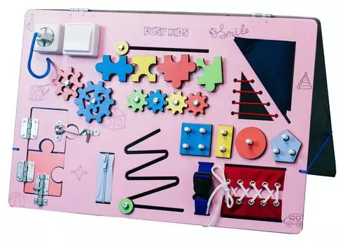 Бизиборд Pink доска развивающая,60x40